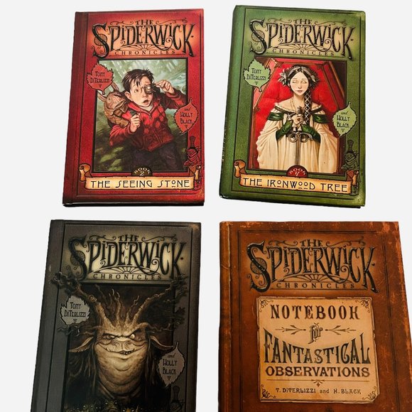 The Spiderwick Chronicles Lot Book 2 4 5 and Notebook Fantastical Observation HC - Picture 1 of 7